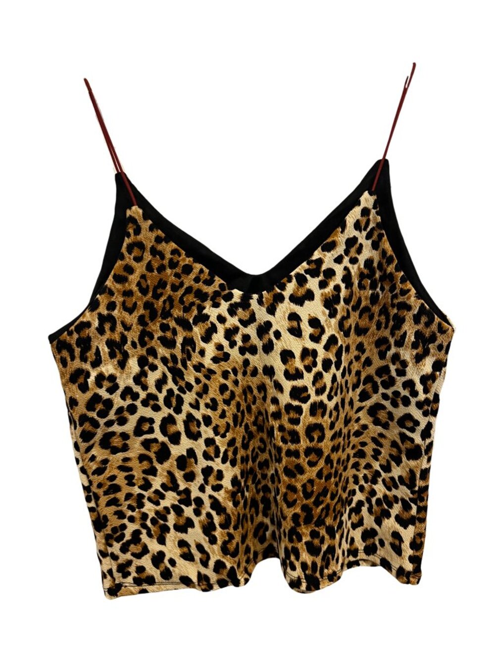 Vibe Leopard Print V-Neck Cami in Brown and Black